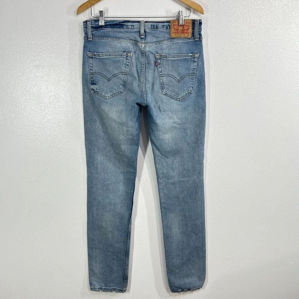 Levi's 511‎ Slim Fit Stretch Mid Rise Jeans Mens 32X34 Blue Denim Medium Wash